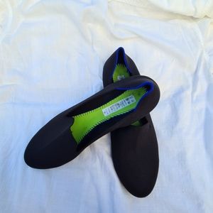 Rothy's Black w/blue flats